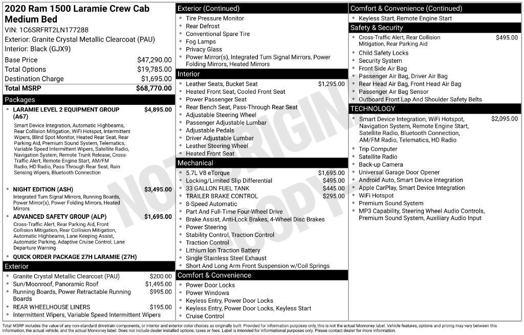 2020 RAM Ram 1500 Pickup Laramie - Photo 42