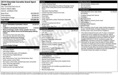 2019 Chevrolet Corvette Grand Sport Grand Sport 2LT