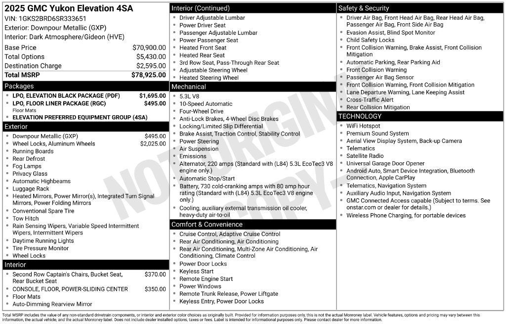 2025 GMC Yukon Elevation - Photo 20