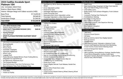 2024 Cadillac Escalade Sport Platinum